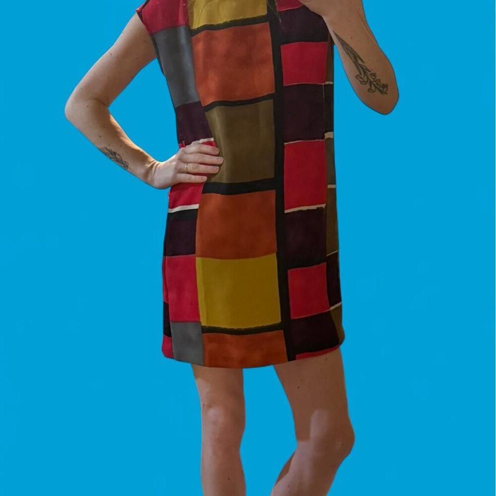 LOFT Geometric Colorblock Windowpane Shift Mini - Picture 6 of 6